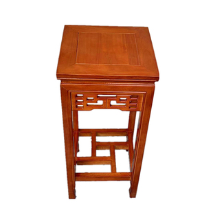 实木花架客厅落地式中式仿古家用博古架阳台室内红木爬藤架原木色