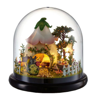 水晶球摩天轮音乐盒八音盒宫崎骏龙猫diy手工拼装创意生日礼物女