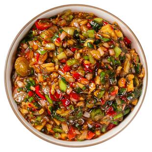 江西特产农家新鲜腌蒜苗辣椒酱蒜蓉拌面料开味咸菜剁椒蒜苗下饭菜