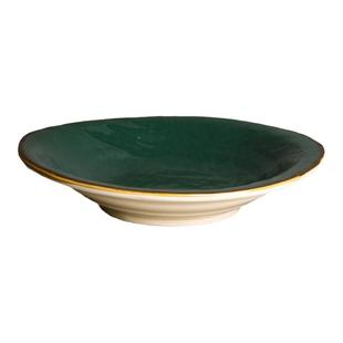 纯色盘陶瓷异形斗笠盘西餐厅10英寸牛排盘沙拉盘马卡龙色意面盘子