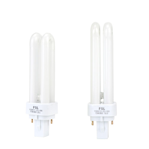 佛山照明节能灯泡插管2针筒灯插拔式荧光灯2U型拔插脚超亮YDN11W