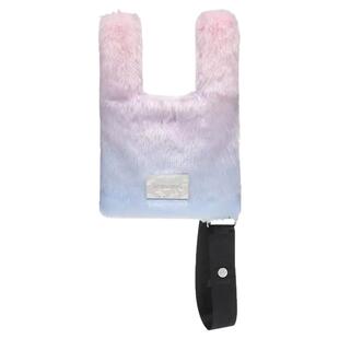 HEURUEH SHOPPER斜挎包 渐变色仿皮草包包 温暖柔软胸包