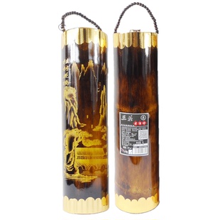 广西桂林壮泉竹筒大雕刻三花酒53度壮乡窖藏三花老酒坊竹筒酒特产