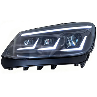 适用于12-19款大众夏朗大灯总成Sharan改装LED透镜日行灯流光转向