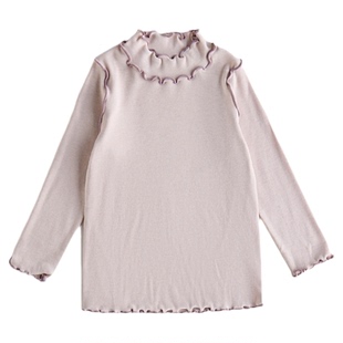 【新品】OAK FAMILY长袖T恤上衣女童春秋莫代尔羊毛内搭打底衫