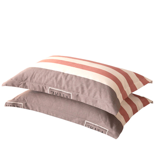 纯棉单人枕套加厚磨毛枕芯套48cmx74cm成人100全棉枕头套一对装