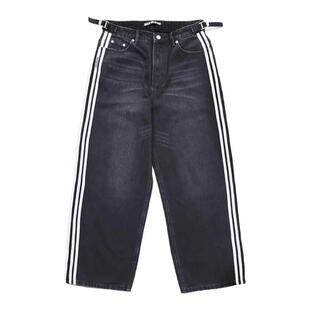 杨超越同款badblood复古水洗牛仔阔腿裤休闲慵懒显瘦拖地直筒裤潮