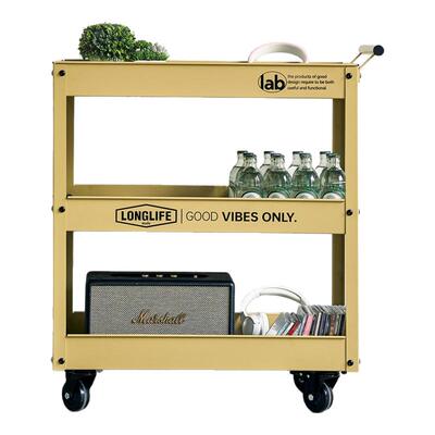 longlife小推车工业风轻奢收纳咖啡厅客厅绿植书本零食移动置物架