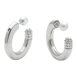 [新品]RSNY双面仿珍珠耳环前后两戴夸张轻奢气质纯银耳针耳钉耳圈