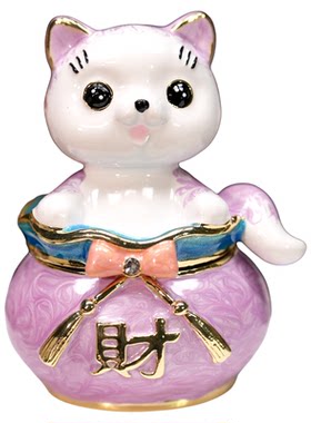 珐琅猫咪系列首饰盒手工艺品