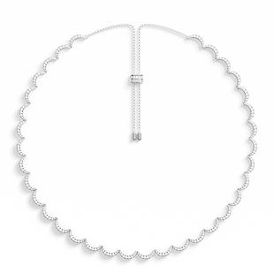 [杨紫同款]APM Monaco波浪形银白色可调节项链锁骨链情人节礼物