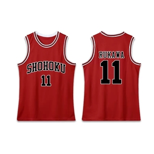 灌篮高手球衣定制樱木花道流川枫男女短袖湘北队儿童篮球服假两件