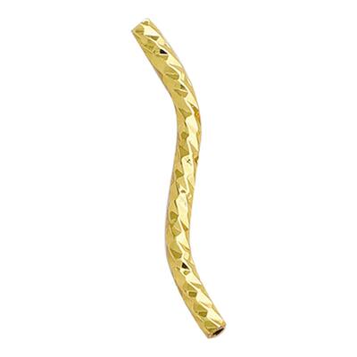 18K包金保色S形刻面弯管