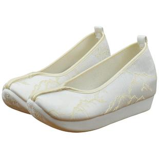 古风汉服鞋子女翘头履云履鞋增高配鞋登云履明制古装厚底软底高跟