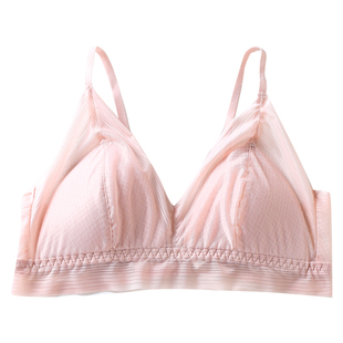 兰帕菲尔桑蚕丝无钢圈内衣法式三角杯零束缚百搭舒适透气轻奢文胸