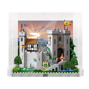 LYB乐一百适用乐高10305雄狮骑士积木模型高清防尘罩亚克力展示盒