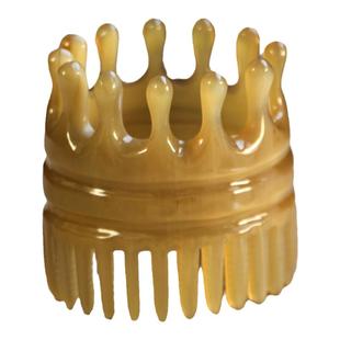 手工牛角按摩头梳子粗宽齿个人护理清洁头皮洗漱化妆梳子高5-6CM