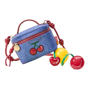 Lee女牛仔帆布方盒包可爱斜挎迷你小包生日节日礼物礼盒