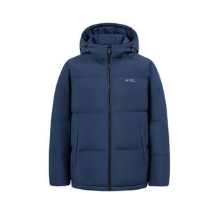 雪中飞2025秋冬新款男女同款情侣短款羽绒服连帽柔软舒适纯色简约