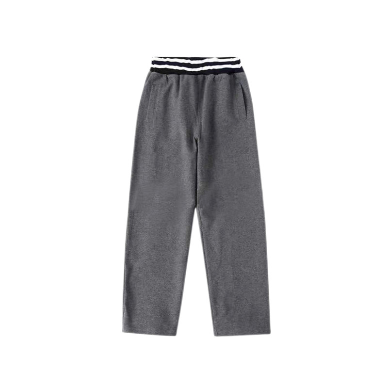 儿童灰色宽松英伦校服裤