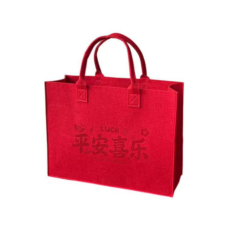 毛毡手提袋定制logo礼品包装