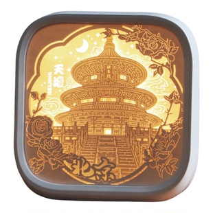 北京非遗文创纸雕灯小夜灯旅游纪念DIY定制生日礼物伴手礼送朋友