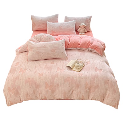 牛奶绒冬季加厚保暖床上四件套