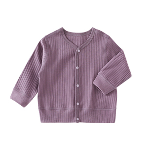 春秋宝宝外套男女童纯色百搭上衣小童卫衣外出服婴儿A类纯棉开衫