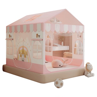 儿童蚊帐2025新款家用卧室床上帐篷公主风女孩床帘一体式防摔纹帐