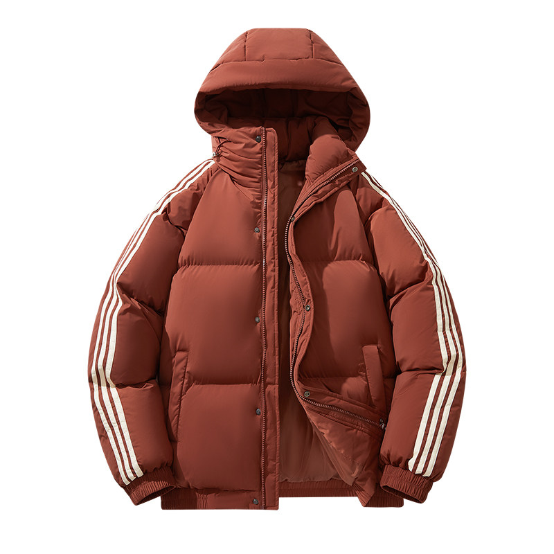 秋冬新款情侣款连帽羽绒棉服时尚潮流加厚保暖外套男ins大码棉袄