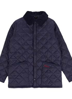 正品英国barbour菱格棉服外套女
