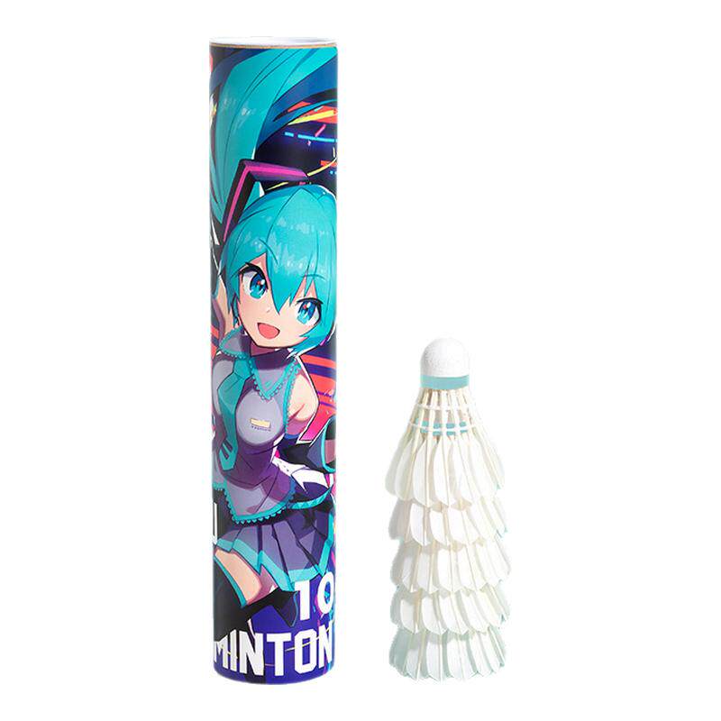 WCC 初音未来正版联名羽毛球专业耐打稳定训练室外鹅毛球10只装