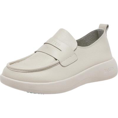 百思图春季厚底一脚蹬乐福鞋女