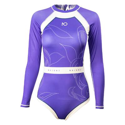 NuJune连体泳衣女长袖速干防晒