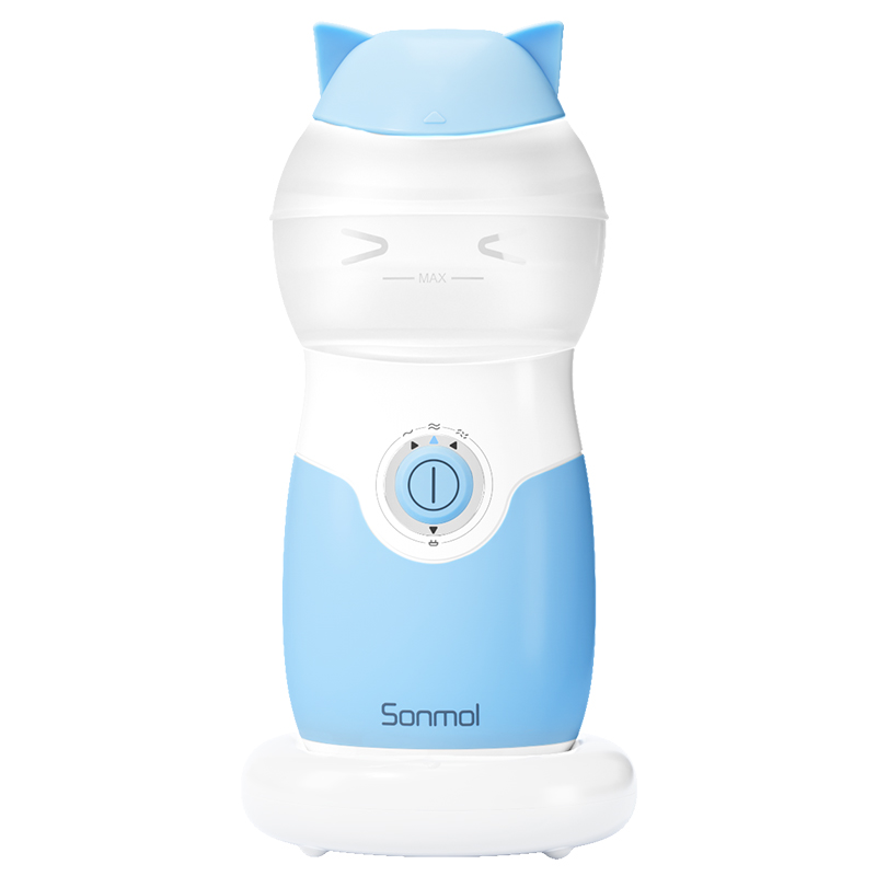 Sonmol朔茂大臉貓兒童專用電動(dòng)雙頭噴霧化洗鼻器鼻炎醫(yī)用清洗家用