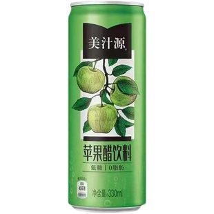 可口可乐美汁源苹果醋饮料330ml*12罐装包装低糖0脂肪果味饮包邮