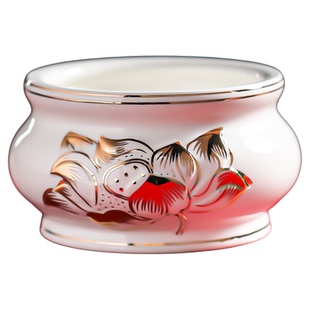 陶瓷供奉套装家用供果果盘上供佛前香炉佛堂供奉观音菩萨净水杯