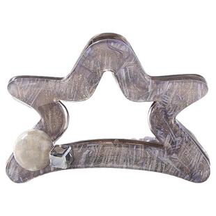 兰诺水晶星星抓夹女高级感2026新款小号发量少后脑勺半扎发鲨鱼夹