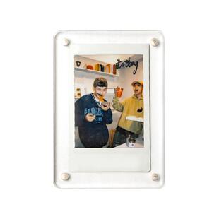 聚册sq方形拍立得亚克力相框照片框四角磁吸高透明桌面摆台