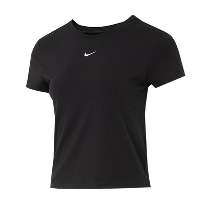 茵特|NIKE耐克黑色修身T恤女新款跑步训练透气运动短袖半袖上衣