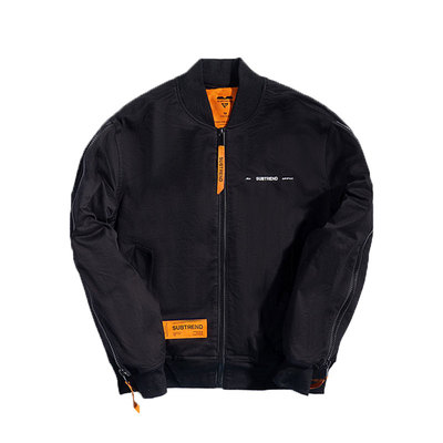 SUBTREND黑色棒球保暖棉服