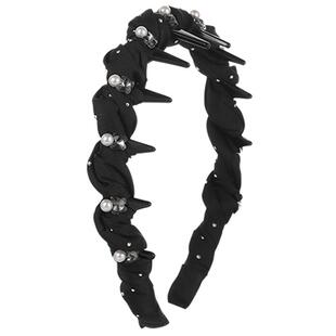 DODOGOGO高级感锆石珍珠缠绕带齿发箍时尚精致百搭发卡气质发饰