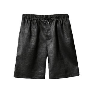 香云纱男装桑蚕丝短裤男直筒新中式真丝休闲五分裤2025春夏季新款