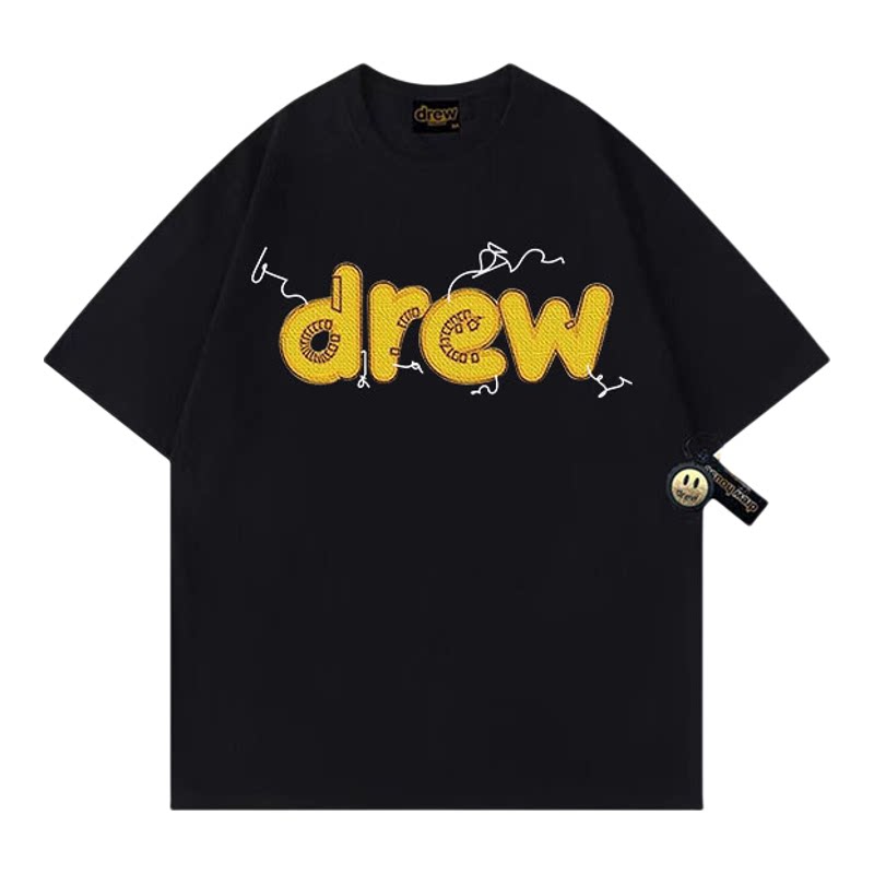 drew笑脸潮牌美式T重磅纯棉短袖