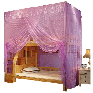 梯柜子母床上下铺一体式1.5m儿童房双层高低床1.8m公主风蚊帐支架