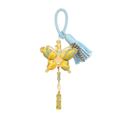 母亲节非遗手工宋锦如意蝴蝶挂件吊坠diy材料包车挂饰钥匙扣团建