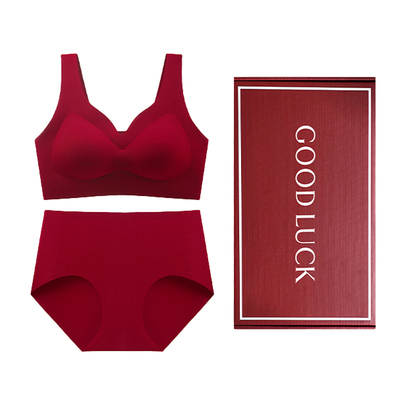 芬腾背心款红色好运文胸套装