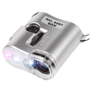 便携式放大镜60倍高清手持带灯显微镜验钞珠宝邮票鉴定古文玩玉石