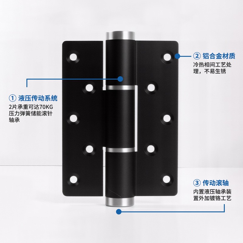 液压缓冲阻尼铰链平开合装隐形母开槽隐藏式免专用暗门合页页子