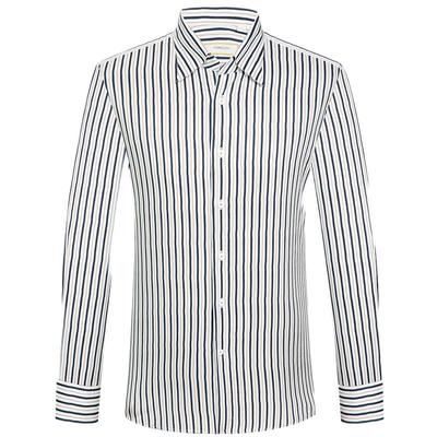 东博利尼长袖艺术感条纹衬衫